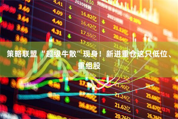 策略联盟 “超级牛散”现身！新进重仓这只低位、重组股