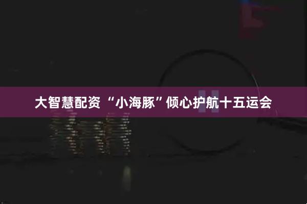 大智慧配资 “小海豚”倾心护航十五运会