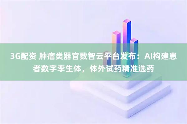 3G配资 肿瘤类器官数智云平台发布：AI构建患者数字孪生体，体外试药精准选药